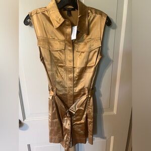 MWT Banana Republic gold metallic romper